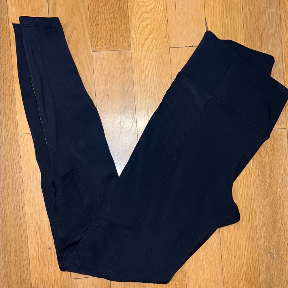 Athleta Moto Leggings Black Size Small Tall